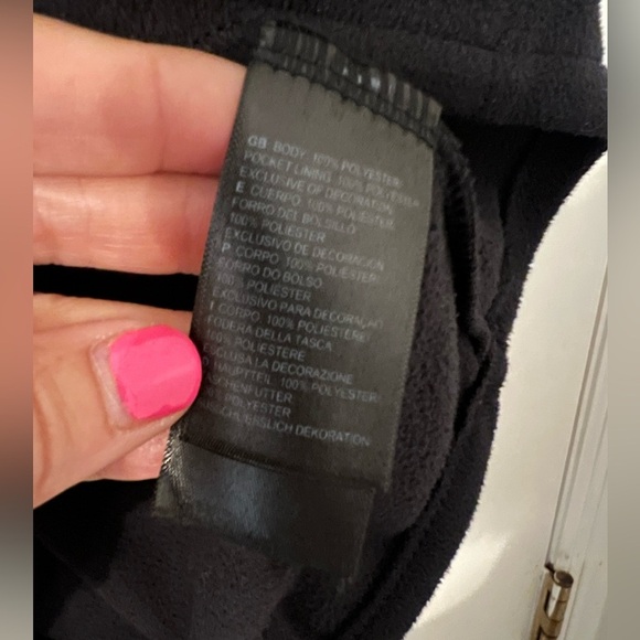 North Face Black Fleece Pullover with Zipper Pockets size XL (A116) - Picture 6 of 8